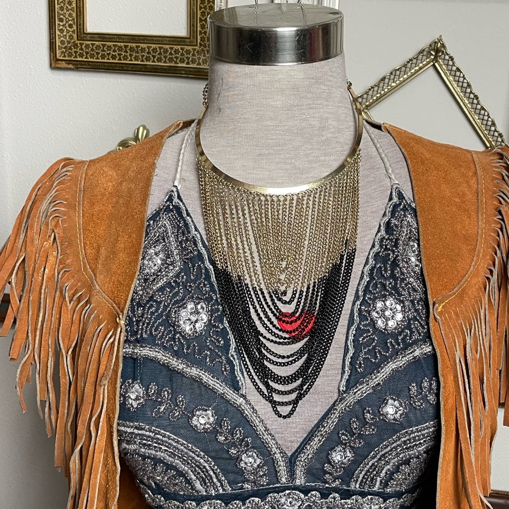 Multi Chain Dangle Choker - Picture 2 of 4